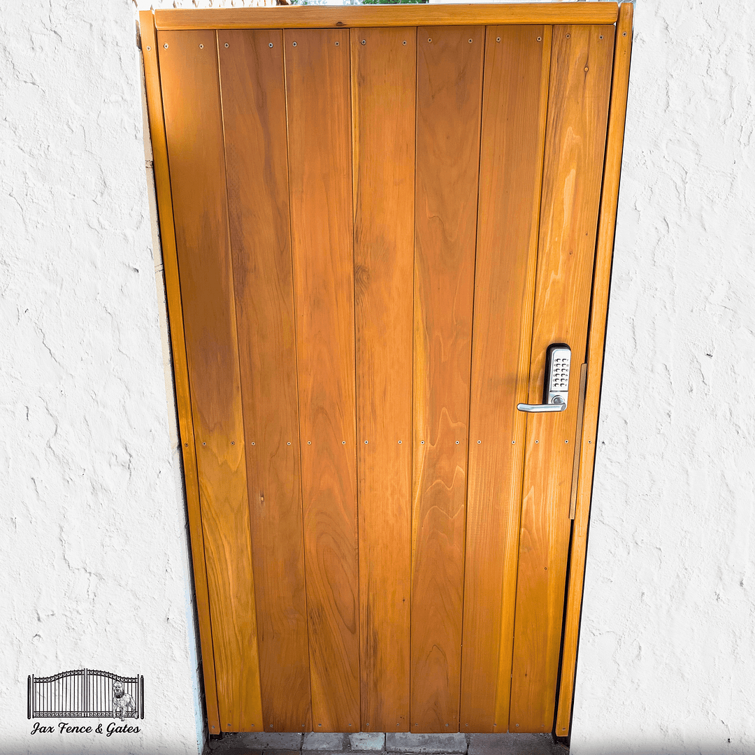 Custom Wood pedestrian gate